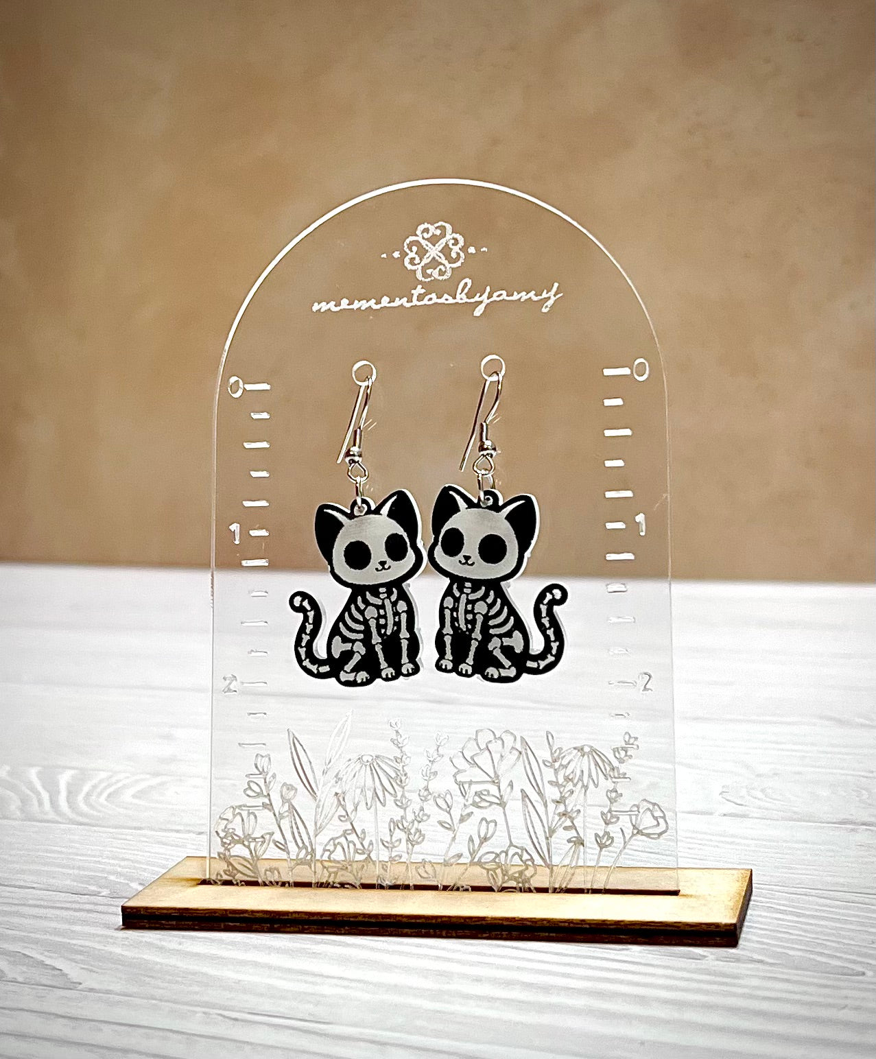 Sitting Cat Skellie Earrings