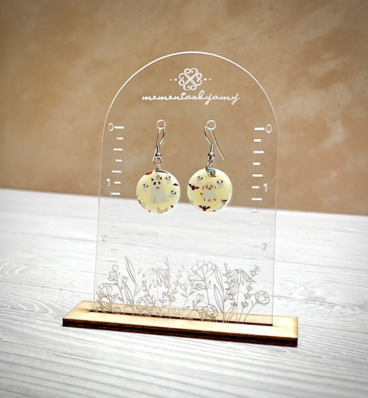 Halloween Dogs Small Round Earrings