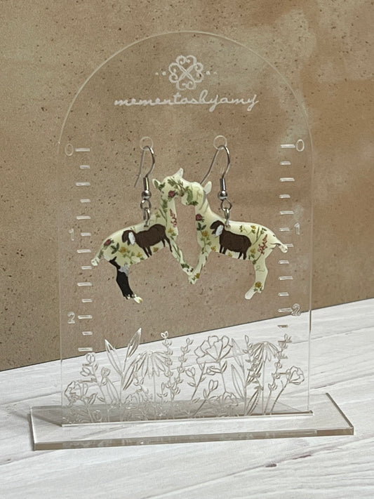 Goat Silhouette Dangle Earrings