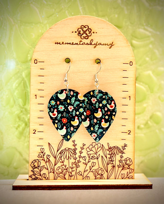 Chicken Dangles Earrings