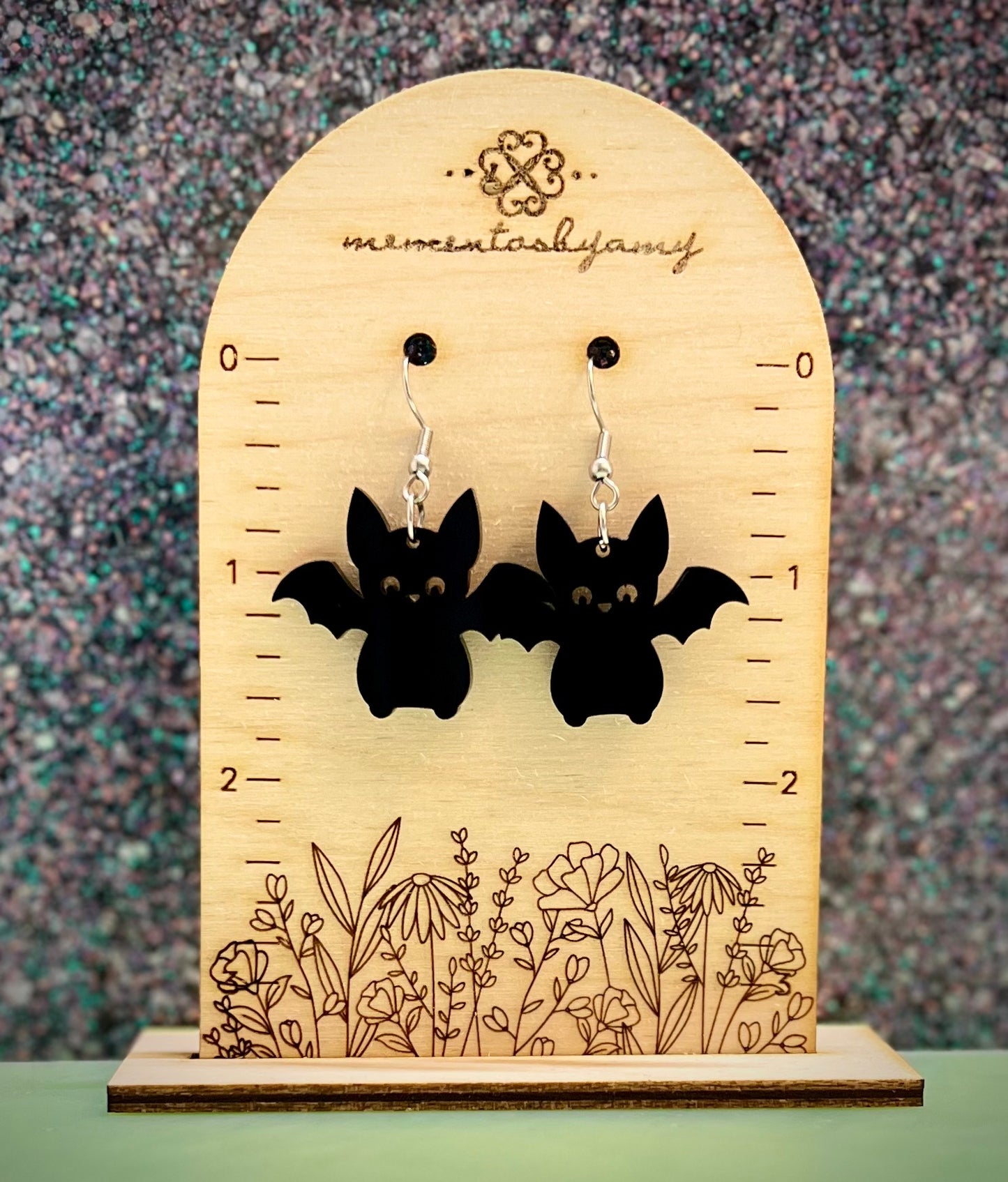 Bat Kitty Earrings