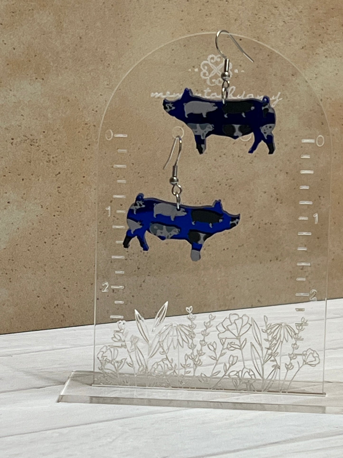Acrylic Pig Earrings